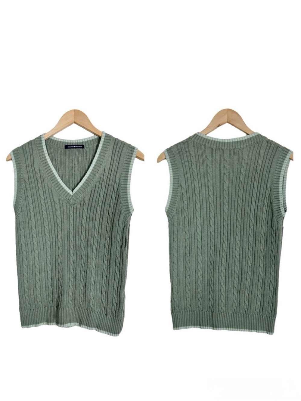 Brandy Melville Sage Green Knit Sweater Vest